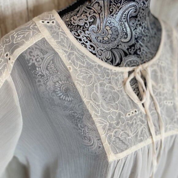 Women's Jessica Simpson BoHo Peasant Blouse size Large - Picture 5 of 7